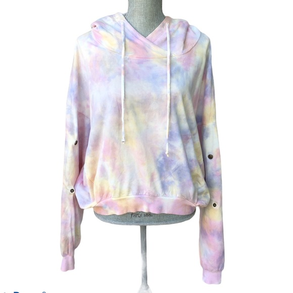 Young Fabulous & Broke Tops - YFB Tie Dye Dolman Sleeve Oversized Hoodie NWT M/L